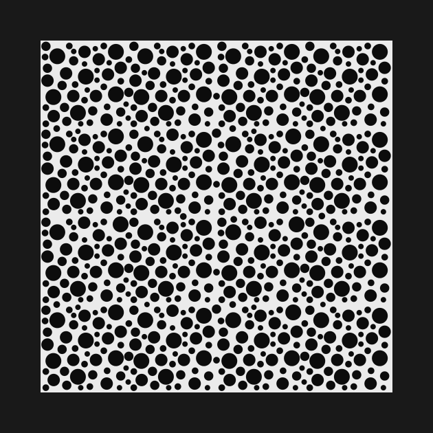black and white polka dot pattern by pauloneill-art