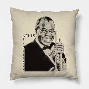 louis armstrong visual art Pillow