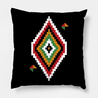 Colorful Libyan Diamond Shape Pattern Pillow