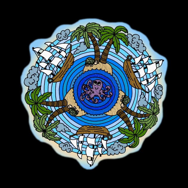 Tropical Island Themed Mandala by gorff