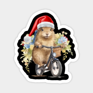 Capybara Christmas Magnet