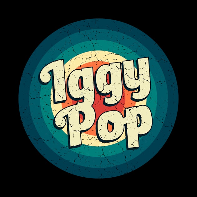 Graphic Iggy Name Retro Vintage Circle by Mysterious Astral City