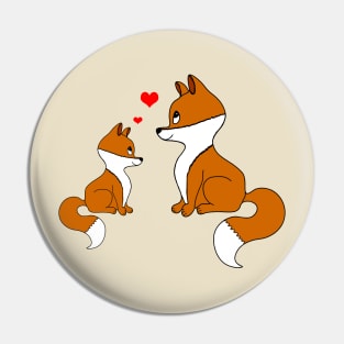Cute foxes Pin