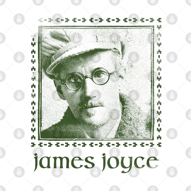 James Joyce // Retro Faded Style Fan Design by DankFutura