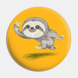 Sloth running fast Pin