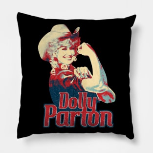 We can Do it! Retro Dolly Parton Pillow