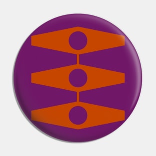 Minimal Eyes in Purple and Burnt Orange Pin