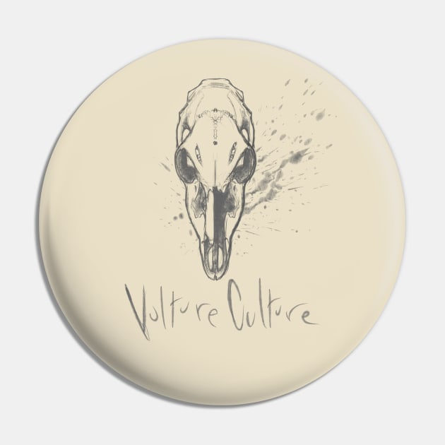 "Vulture Culture" Broken Doe Skull Pin by Skavengr