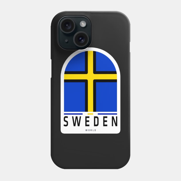 Sweden Flag Sticker, For Sweden Lovers Phone Case by norwayraw