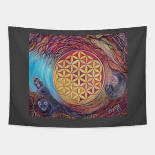 Flower of Life, element earth Tapestry