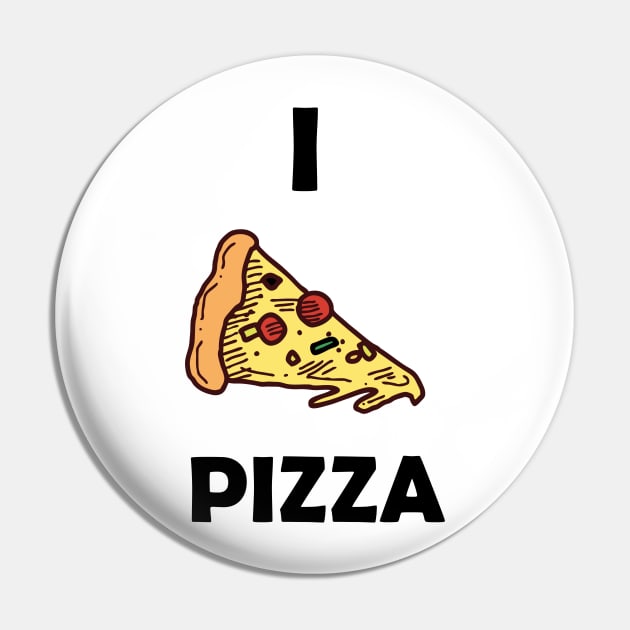 Funny design saying I Pizza, Pizzeria Paradise, Cute & Savory Pizza Love Pin by Allesbouad