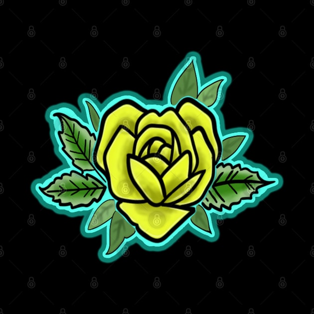 yellow heart shaped rose by Squatchyink