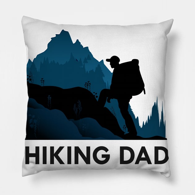 Hiking dad Pillow by KC Happy Shop