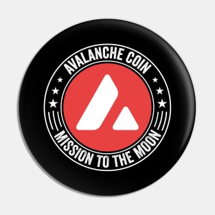 Vintage Avalanche AVAX Coin To The Moon Crypto Token Cryptocurrency Wallet Birthday Gift For Men Women Kids Pin