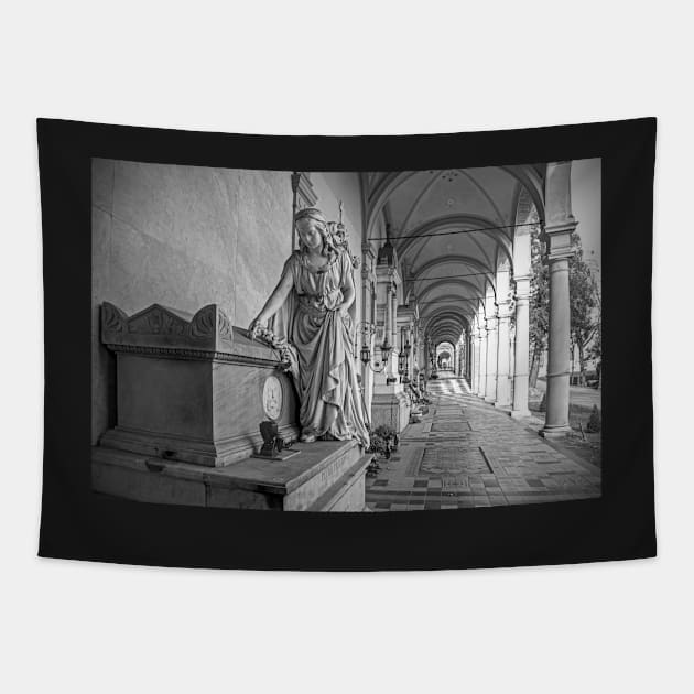 Mirogoj Cemetery in Zagreb Tapestry by jojobob