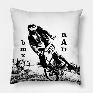 bmx bicycle motocross rad mtb t-shirt Pillow