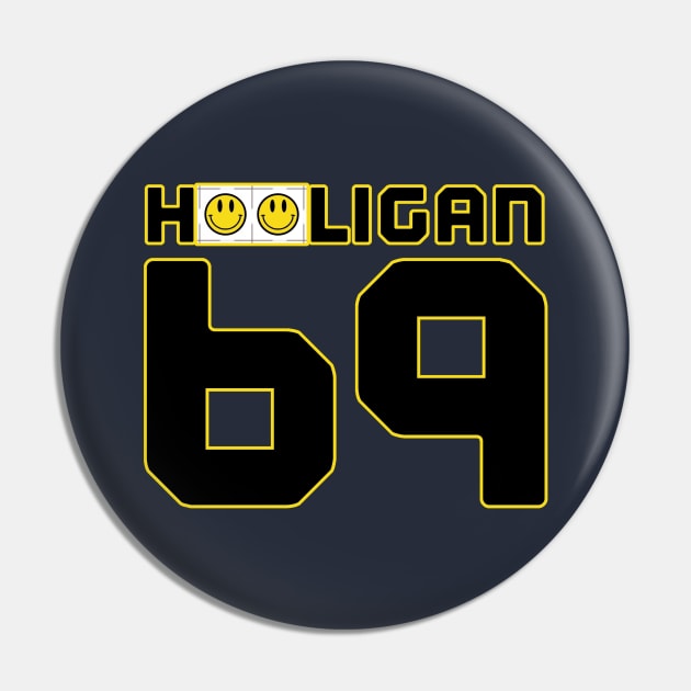 Hooligan 69 Old Skool Rave Pin by oink