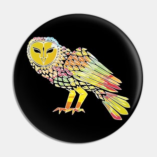 Great owl owl bird t-shirt Pin