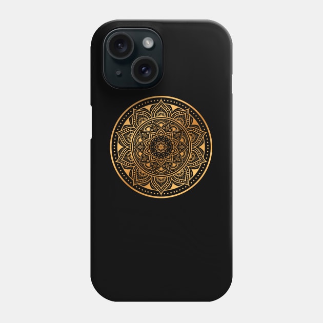 Luxury mandala golden Phone Case by Mako Design 