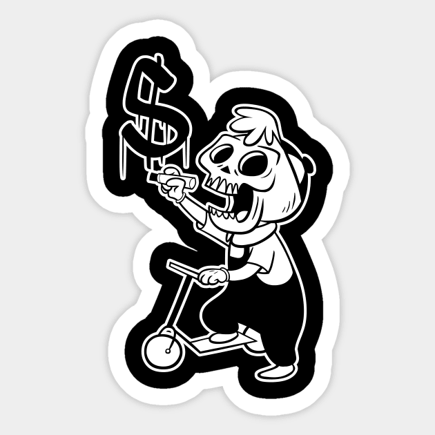 Cool Illustration Of Young Money' Sticker
