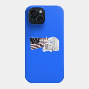 American Flag with truck Phone Case