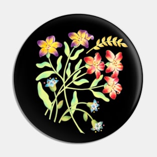 Midnight Meadow Floral Pin