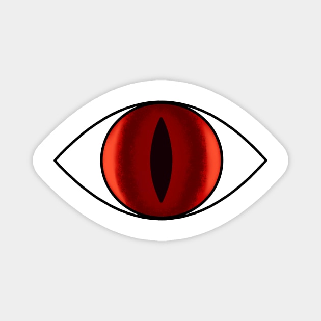 Eyeball Slit Red Magnet by Caloxya