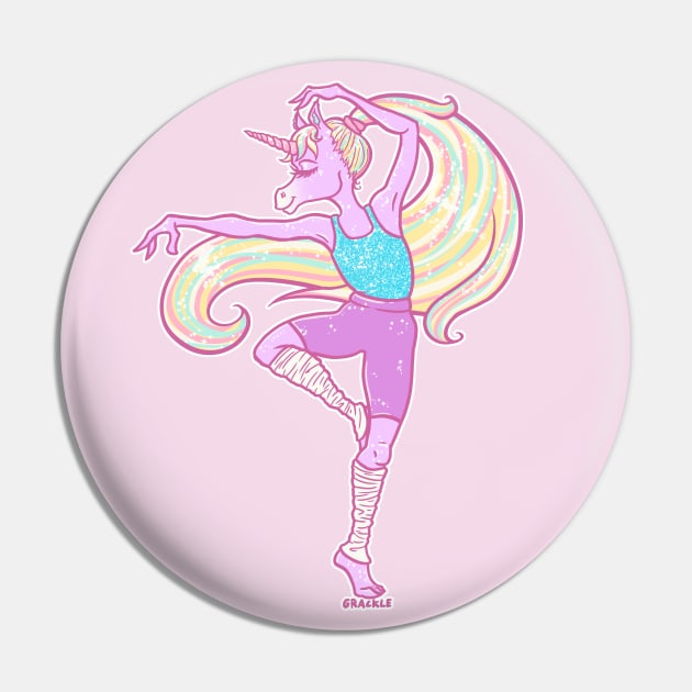 Modern Dance Unicorn Pin by Jan Grackle