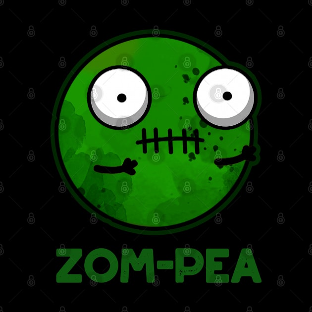 Zom-pea Cute Halloween Zombie Pea Pun by punnybone