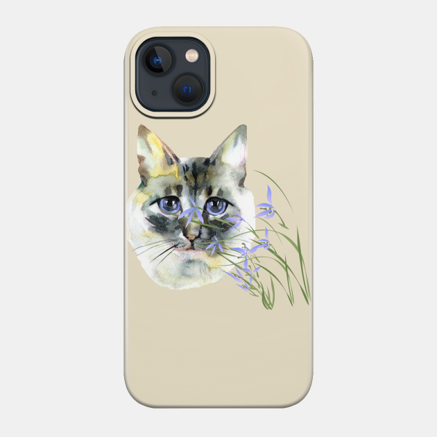 Blue Eyed Cat - Catshirt - Phone Case