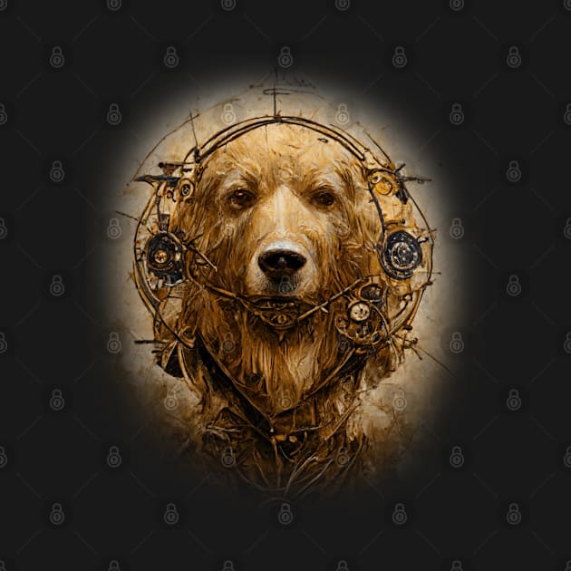 Labrador Retriever Surreal Steampunk Artwork, Dog Lover by maxdax