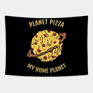 Planet Pizza My Home Planet Tapestry