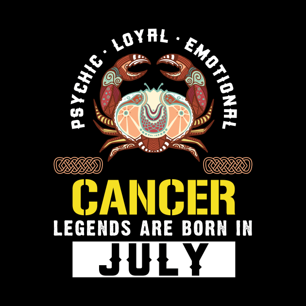 Zodiac Cancer: Born In July by POD Anytime