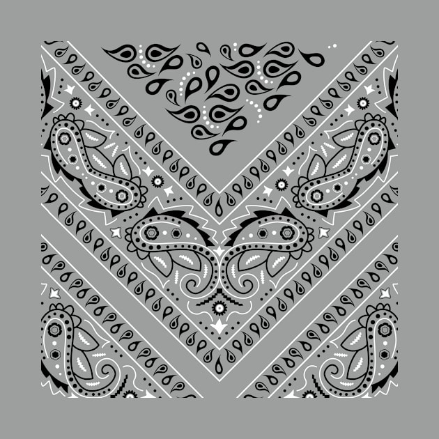 Grey Bandana Pattern by Jennifer