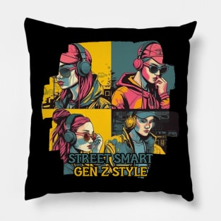 Street Smart, Gen Z Style Pillow