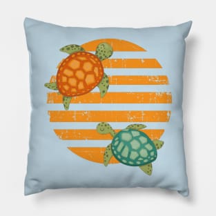 Turtles Sun Summer Fun T-Shirt Pillow