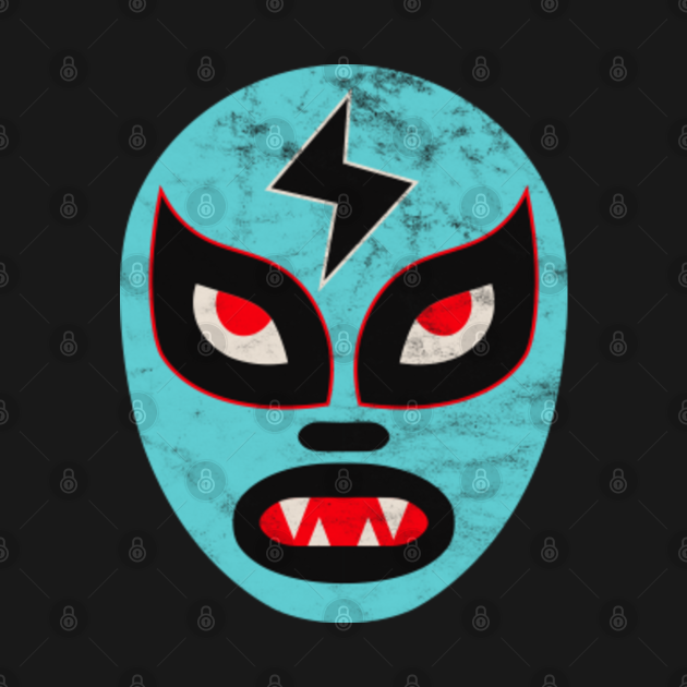 Discover Lucha Mask as Worn By Noodle (Distressed) - Luchadore - T-Shirt