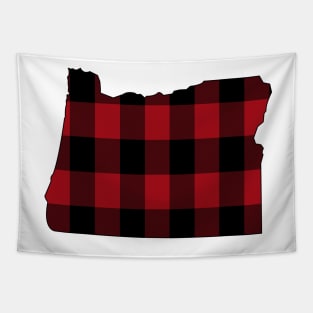 Oregon Dressed in Red Plaid Tapestry