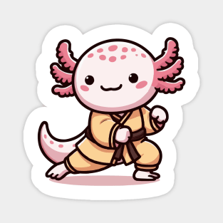 cute martial art axolotl Magnet