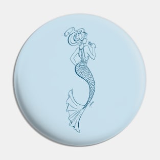 80s Rock Band Mermaids -- Lead Singer in Tattoo Blue Pin