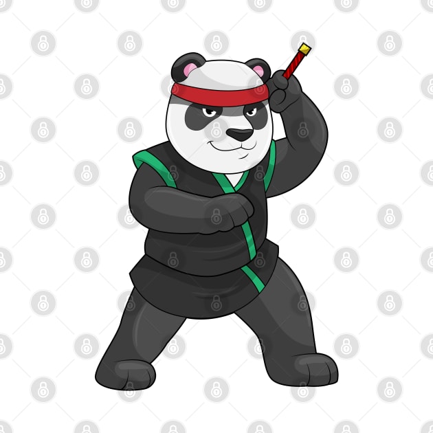 Panda as Ninja in Costume by Markus Schnabel