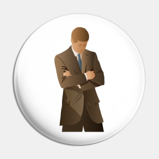 JFK presidential portrait Pin