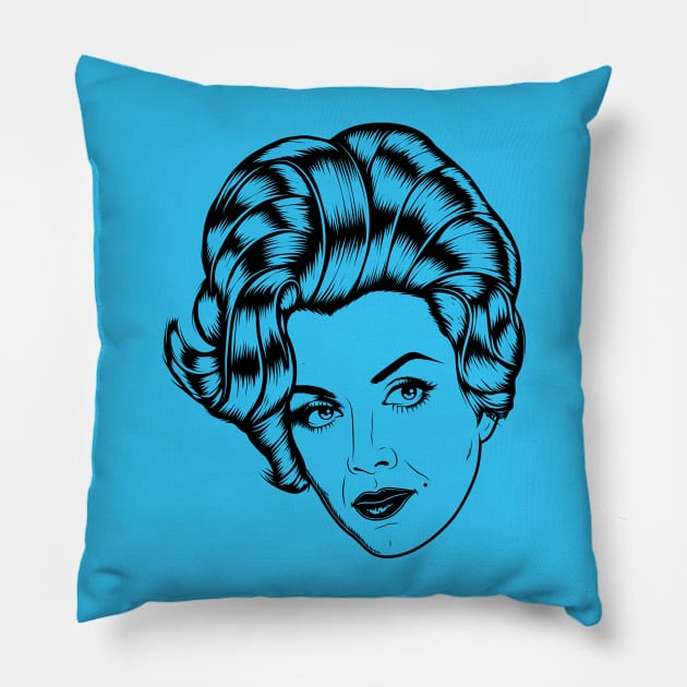 Big Hair Dont Care Pillow by Thisisblase