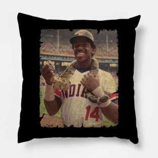 Julio Franco in Cleveland Guardians, (1983 - 1988) Pillow