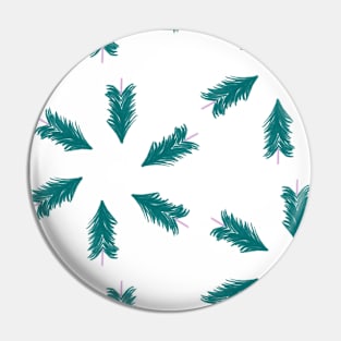 Green Christmas Tree Nordic Art Pin