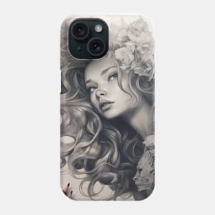The Reflection of Feminine Essence: Portrait of a Woman in Harmony Phone Case