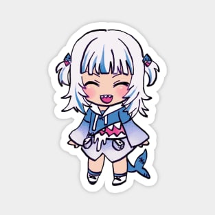 chibi happy shark girl Magnet