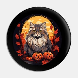 Siberian Cat Halloween, Cat Lover Pin
