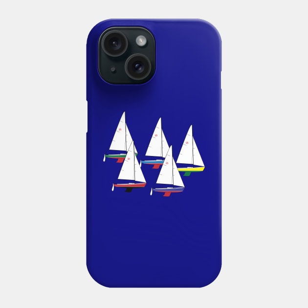 Rhodes 19 Sailboats Racing Phone Case by CHBB