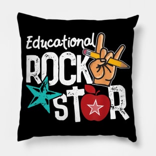 Educational Rockstar Teacher Gift Back to School Gift Pillow